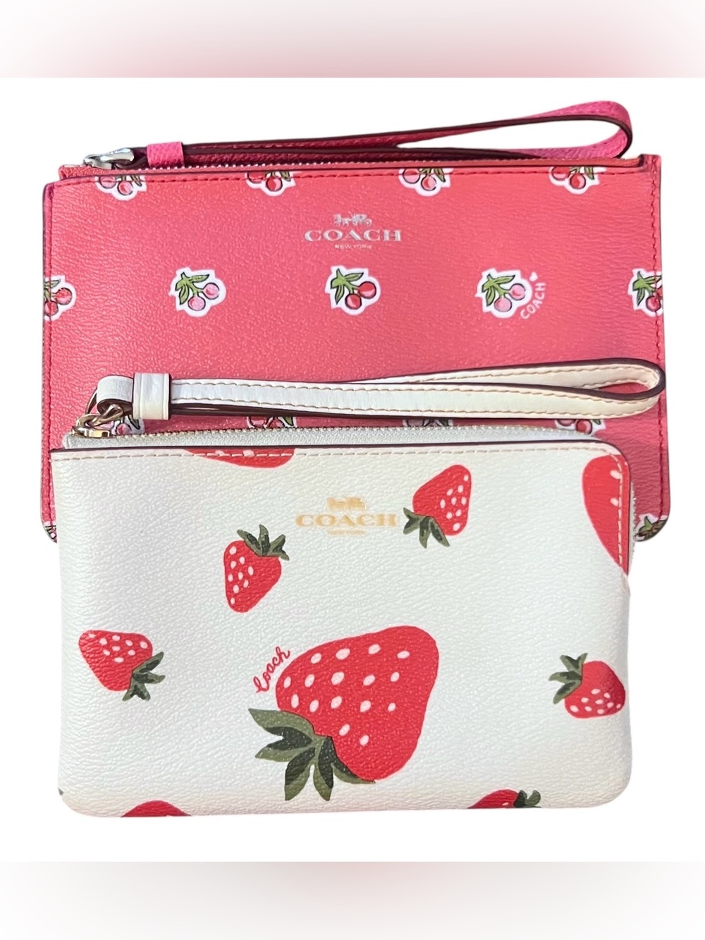 Coach Strawberry & Cherry Wristlets Set